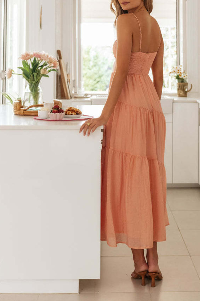 Vestidos con falda de cintura doblada, de patchwork liso y sencillos y sexys