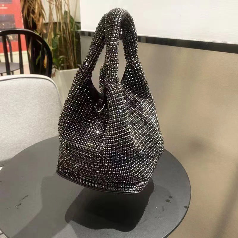 Bolsos elegantes de celebridades con cadenas sólidas y lentejuelas y diamantes de imitación (5 colores)