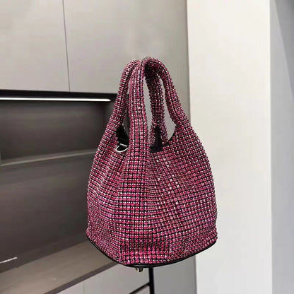 Bolsos elegantes de celebridades con cadenas sólidas y lentejuelas y diamantes de imitación (5 colores)