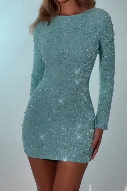 Vestidos sexis de falda cruzada con cuello redondo, espalda descubierta y frenillo sólido