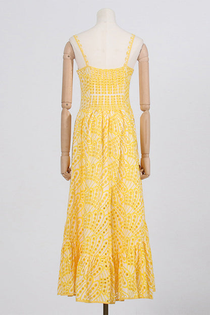 Vestido elegante y dulce con cuello cuadrado, de patchwork, liso y ahuecado (4 colores)