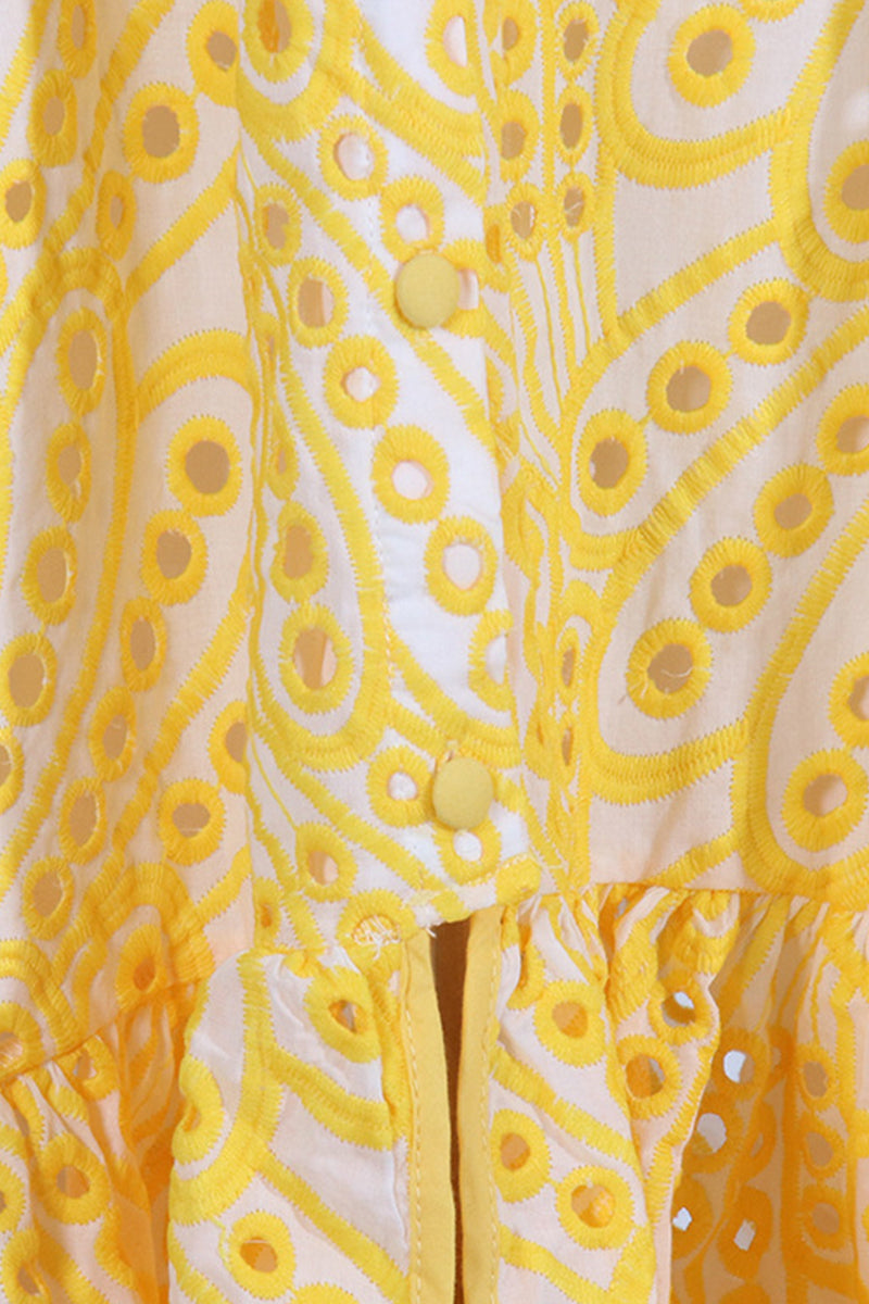Vestido elegante y dulce con cuello cuadrado, de patchwork, liso y ahuecado (4 colores)