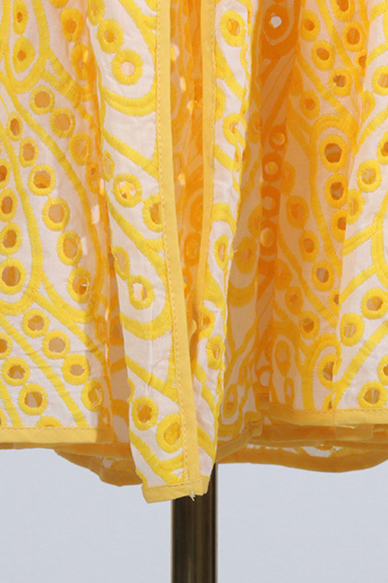 Vestido elegante y dulce con cuello cuadrado, de patchwork, liso y ahuecado (4 colores)