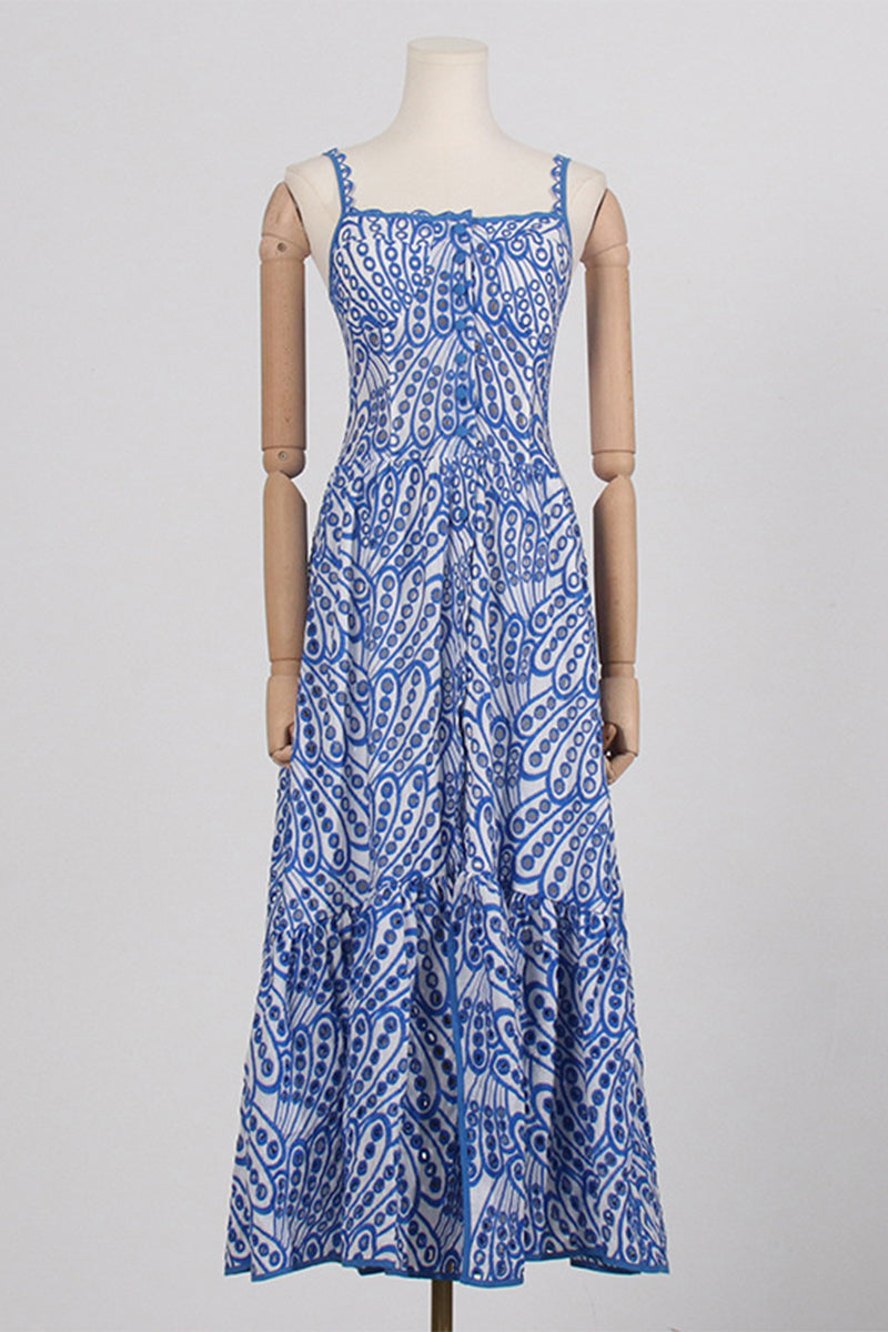 Vestido elegante y dulce con cuello cuadrado, de patchwork, liso y ahuecado (4 colores)