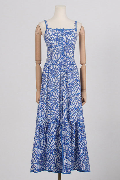 Vestido elegante y dulce con cuello cuadrado, de patchwork, liso y ahuecado (4 colores)