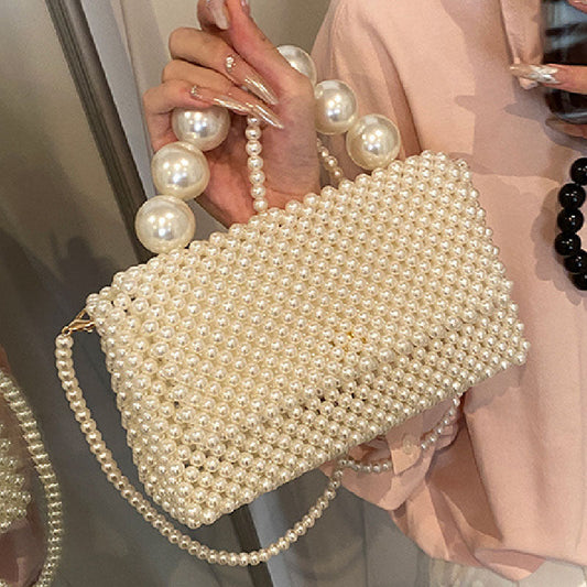 Bolsos casuales diarios de tejido de perlas sólidas