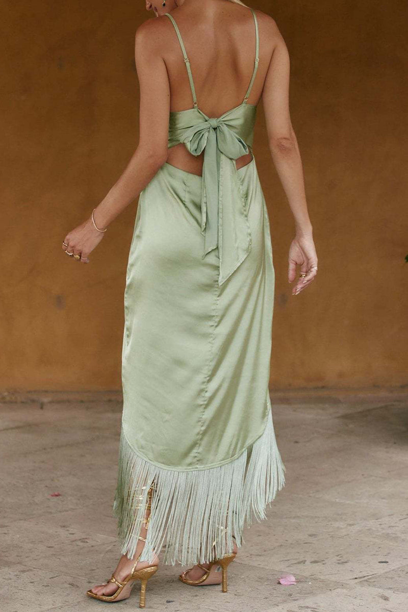 Vestido sexy de vendaje sólido asimétrico sin tirantes irregulares