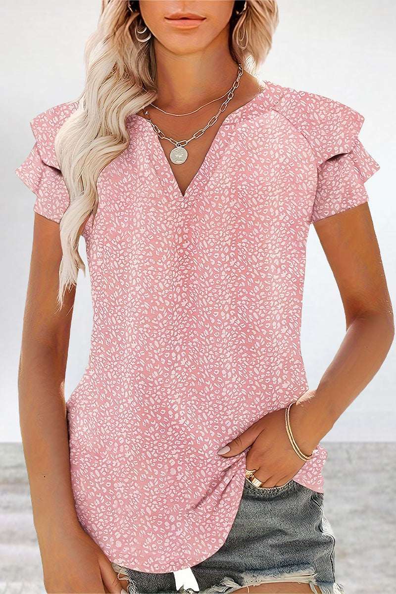 Elegantes camisetas con patchwork de leopardo