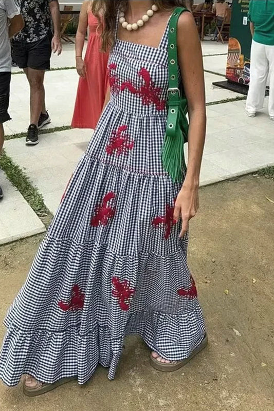 Vestidos casuales con tirantes y bordados de animales