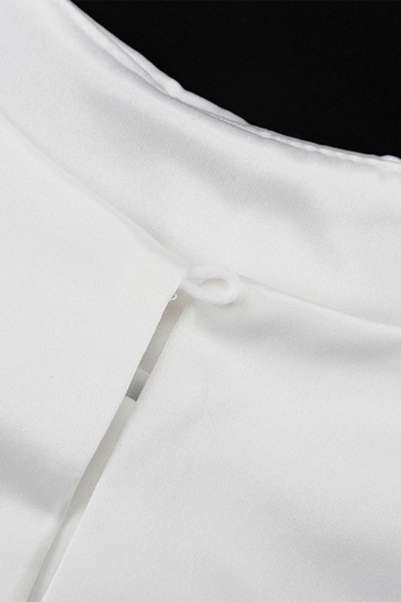 Blusas elegantes de cuello redondo de color liso de celebridades
