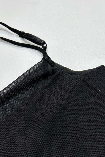 Vestidos sexis irregulares con escote oblicuo asimétrico, espalda descubierta y volantes