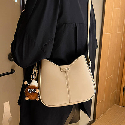 Bolsos casuales de patchwork lisos y sencillos (con colgante) (4 colores)