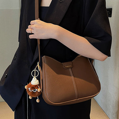 Bolsos casuales de patchwork lisos y sencillos (con colgante) (4 colores)