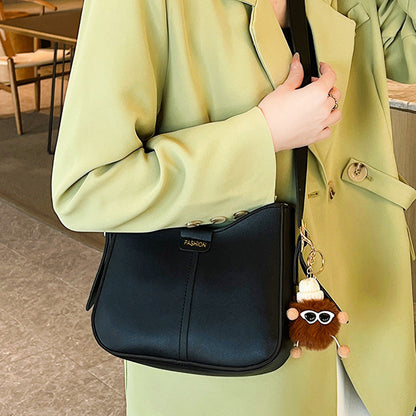 Bolsos casuales de patchwork lisos y sencillos (con colgante) (4 colores)