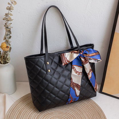 Bolsos de patchwork a cuadros para uso diario (incluye bufandas) (5 colores)