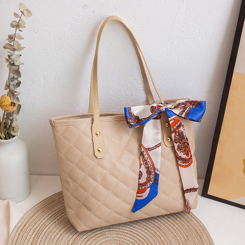 Bolsos de patchwork a cuadros para uso diario (incluye bufandas) (5 colores)