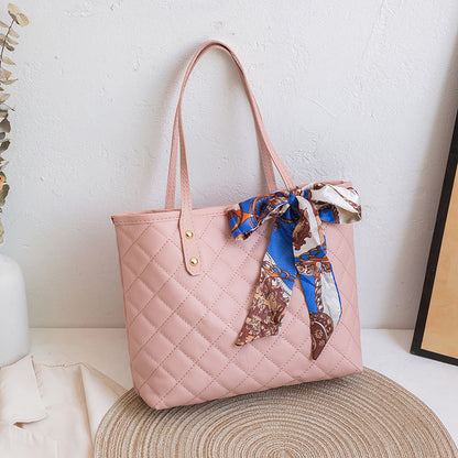 Bolsos de patchwork a cuadros para uso diario (incluye bufandas) (5 colores)