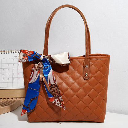Bolsos de patchwork a cuadros para uso diario (incluye bufandas) (5 colores)