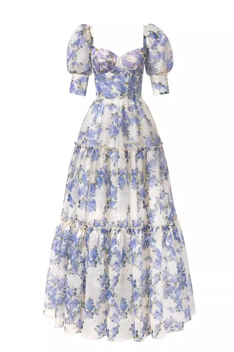 Vestidos de noche elegantes con hombros descubiertos y flores de celebridades