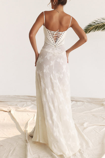 Vestidos elegantes de celebridades con encaje liso, frenillo, espalda descubierta, cuello cuadrado y tirantes
