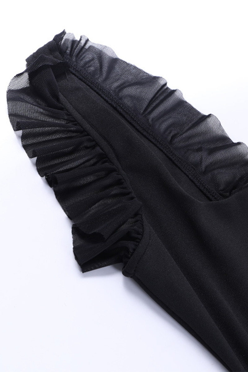 Vestidos largos sexis informales de retazos lisos con espalda descubierta y abertura con tirantes finos (3 colores)