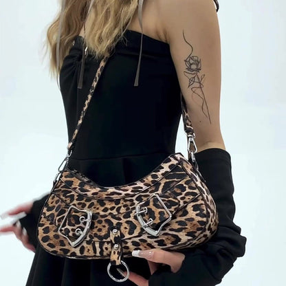 Bolsos diarios con cremallera y estampado de leopardo (3 colores)