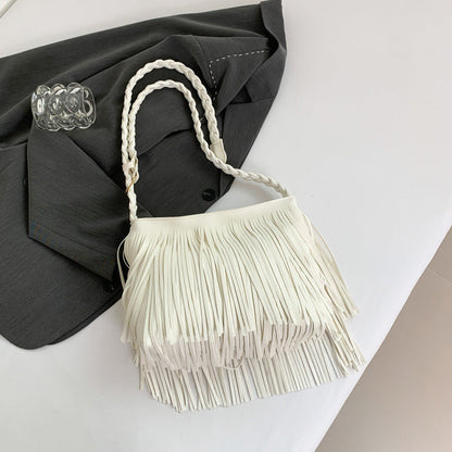 Bolsos casuales de uso diario con borlas sólidas (4 colores)