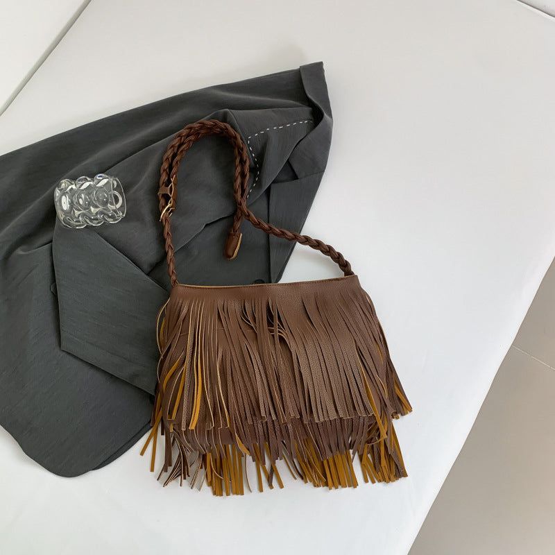 Bolsos casuales de uso diario con borlas sólidas (4 colores)