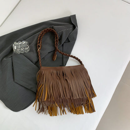 Bolsos casuales de uso diario con borlas sólidas (4 colores)