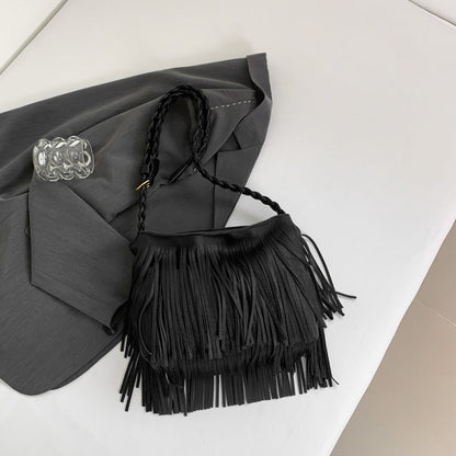 Bolsos casuales de uso diario con borlas sólidas (4 colores)