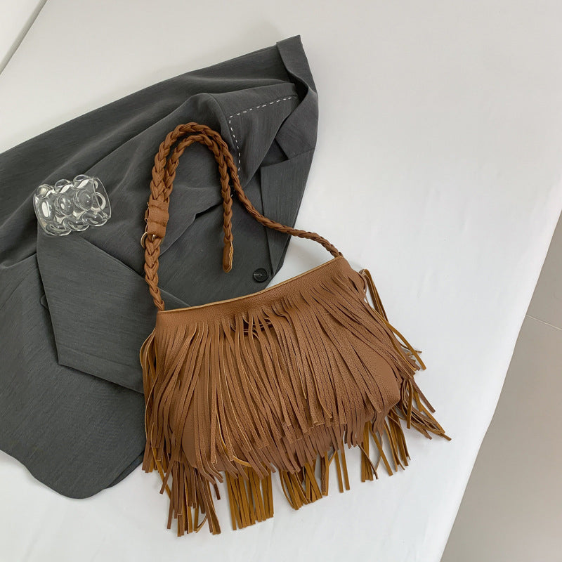 Bolsos casuales de uso diario con borlas sólidas (4 colores)