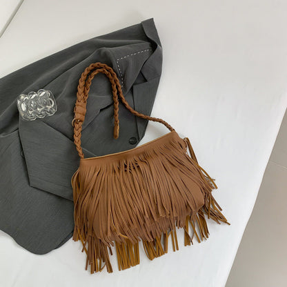 Bolsos casuales de uso diario con borlas sólidas (4 colores)