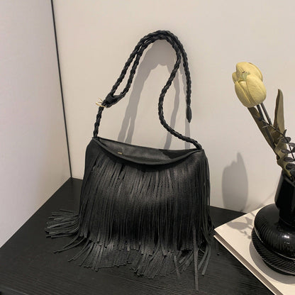 Bolsos casuales de uso diario con borlas sólidas (4 colores)