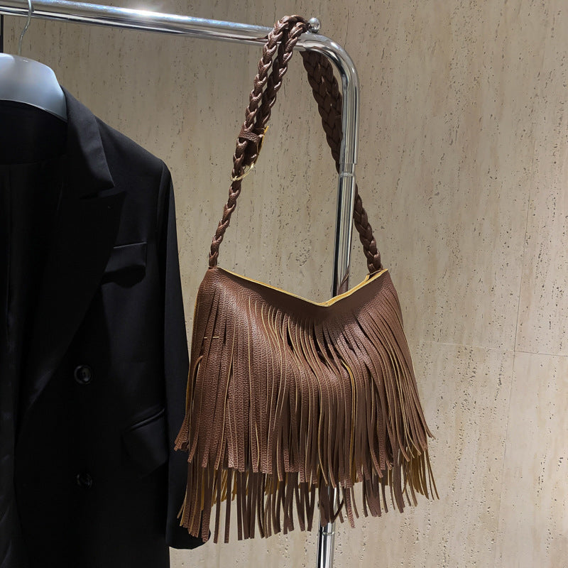 Bolsos casuales de uso diario con borlas sólidas (4 colores)