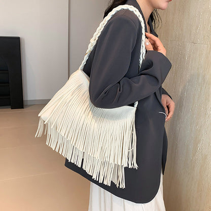 Bolsos casuales de uso diario con borlas sólidas (4 colores)