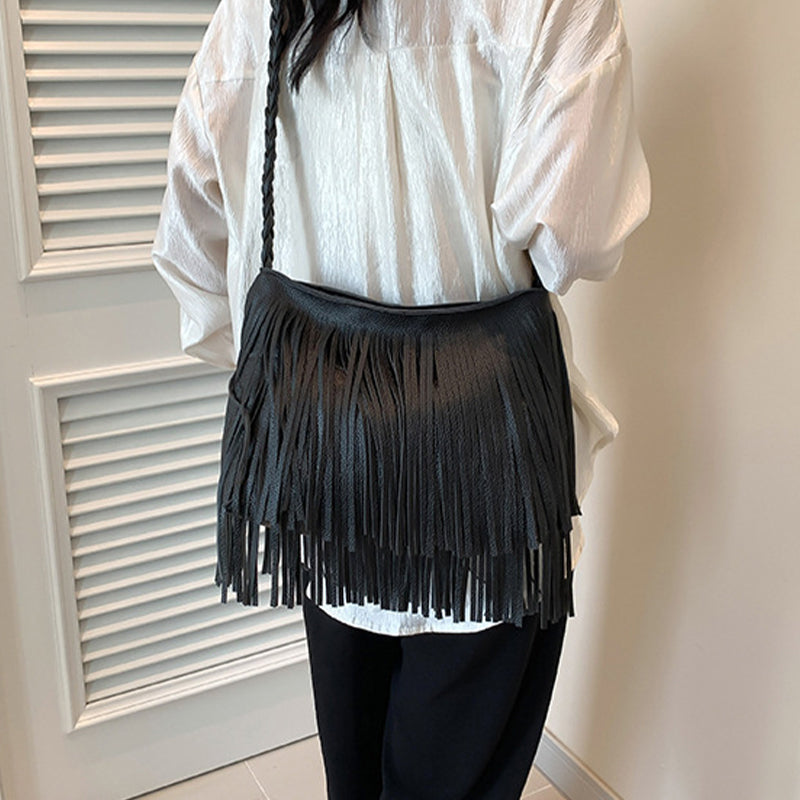 Bolsos casuales de uso diario con borlas sólidas (4 colores)