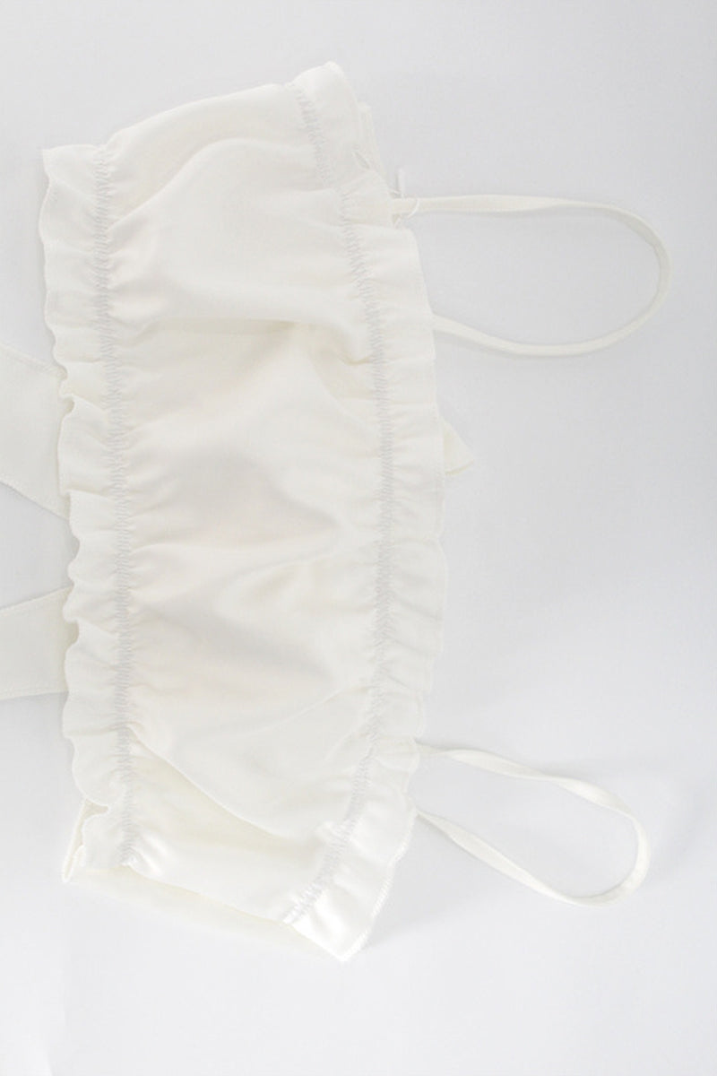 Pijama sexy con volantes sólidos