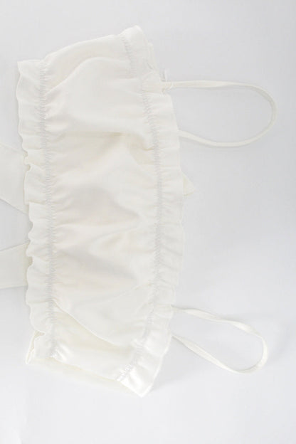 Pijama sexy con volantes sólidos