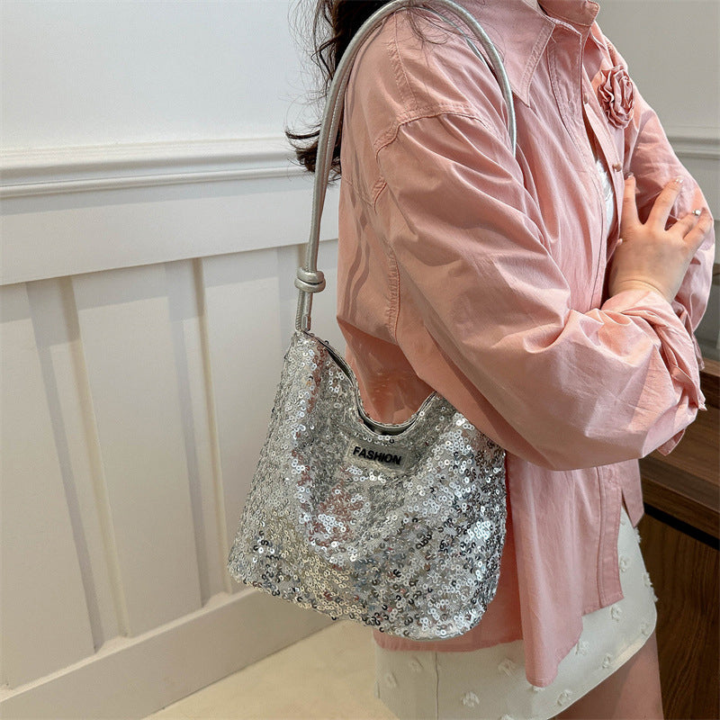 Bolsos de lentejuelas sólidos para uso diario