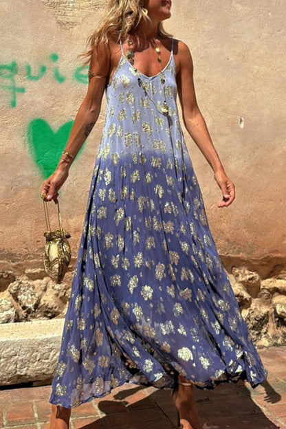 Vestidos sexys con escote en V y estampado degradado en contraste (3 colores)