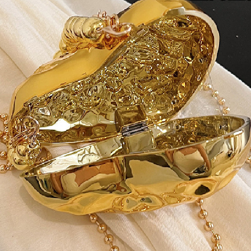 Bolsos casuales con cadenas sólidas en forma de corazón