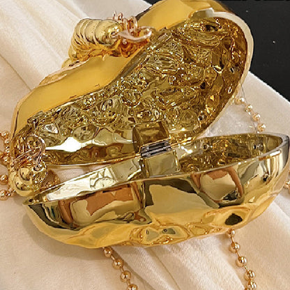 Bolsos casuales con cadenas sólidas en forma de corazón