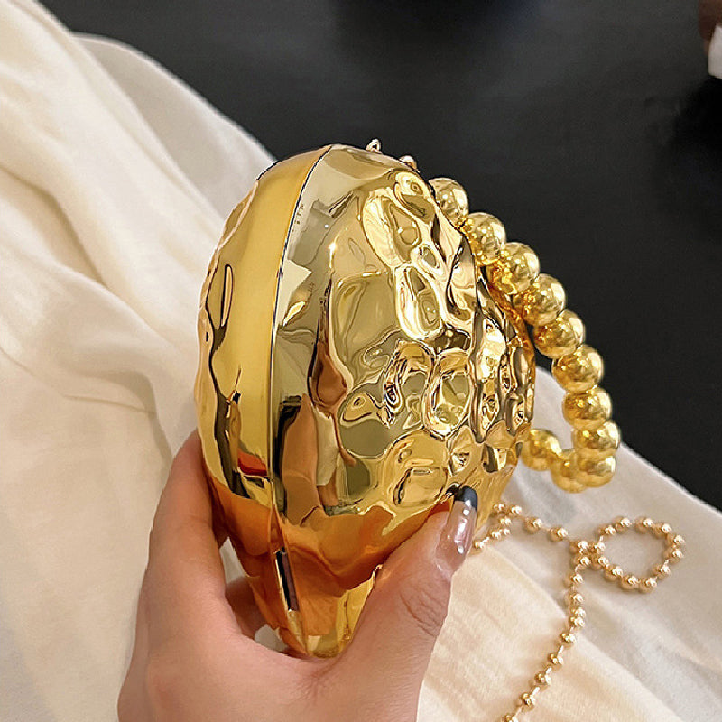 Bolsos casuales con cadenas sólidas en forma de corazón