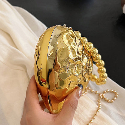 Bolsos casuales con cadenas sólidas en forma de corazón