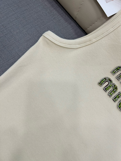 Miu Hand-beaded camisole