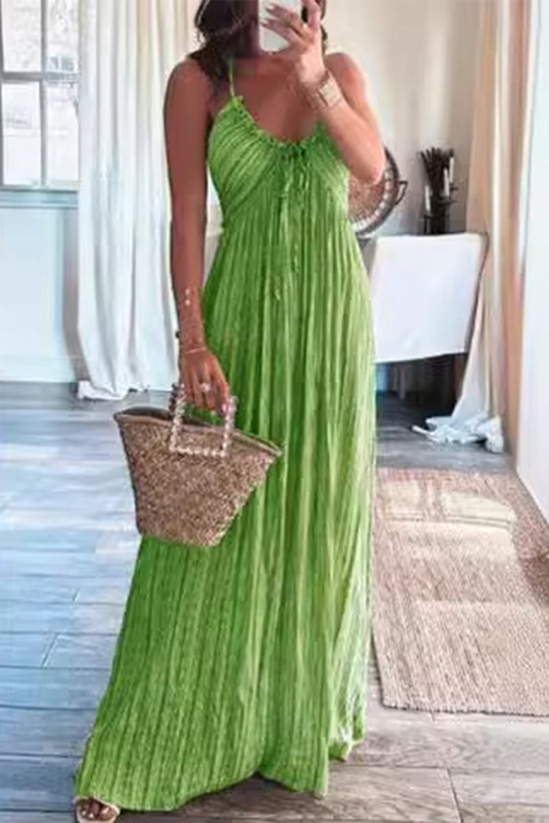 Vestidos sexys de corte A con cuello halter, espalda descubierta y sólidos