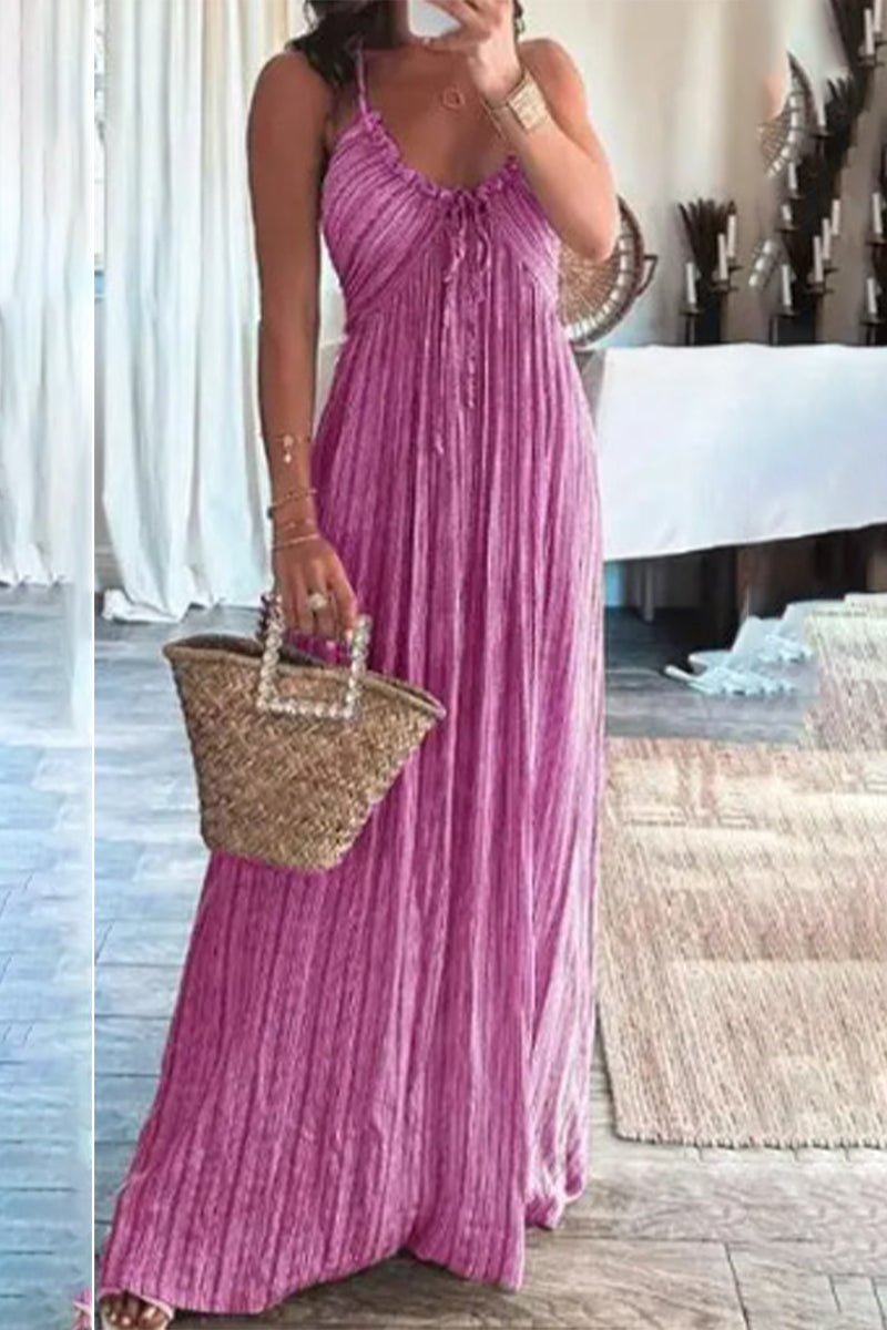 Vestidos sexys de corte A con cuello halter, espalda descubierta y sólidos