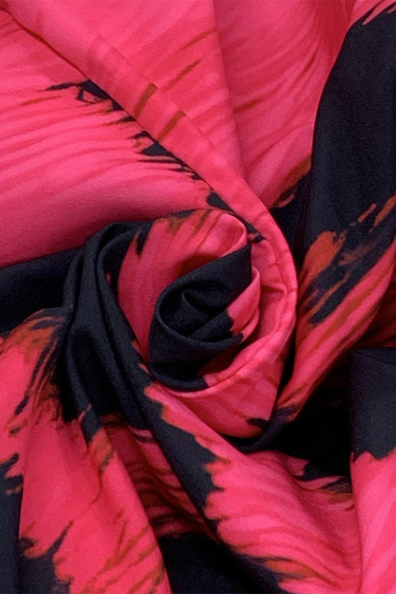 Blusas de cuello en V con estampado geométrico bohemio de calle