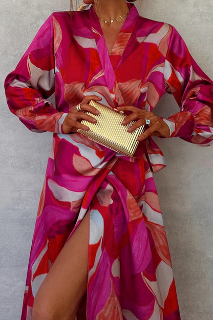 Vestidos de celebridades sexys con estampado floral, encaje y cuello en V, corte A