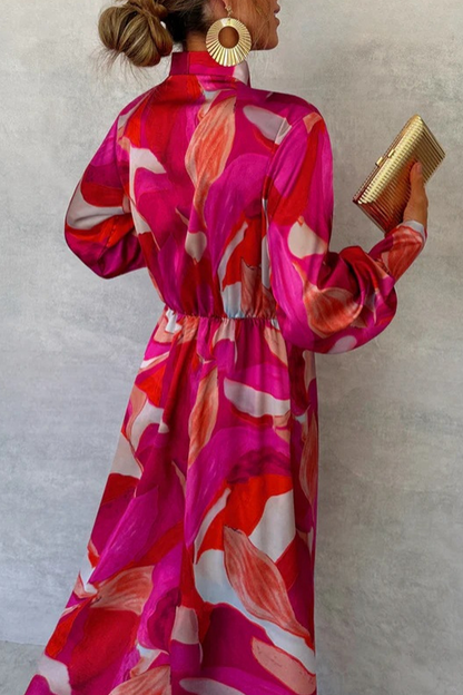 Vestidos de celebridades sexys con estampado floral, encaje y cuello en V, corte A